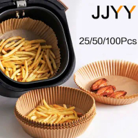 JJYY 20/50/100Pcs Disposable Paper Liner for Air Fryers Parchment Paper for Replacement of Air Fryer Liner