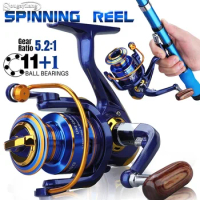 Sougayilang Fishing Reel 12BB 5.2:1 Spinning Reel 1000-4000 Left/Right Fishing Reel Freshwater Saltwater Fishing Gear