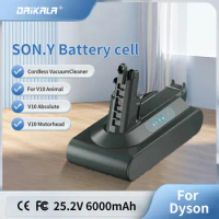 Daikala V10 SV12 Rechargeable Battery 25.2V 8000mAh for Dyson V10 Absolute Replaceable Fluffy Cyclone Vacuum Cleaner Battery