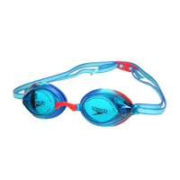SPEEDO VENGEANCE 兒童競技泳鏡-抗UV 防霧 蛙鏡 游泳 戲水 SD811323G801 藍紅