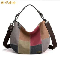 Al Fattah Tas Wanita Premium Kanvas Import 198 Tote Bag Shoulder Bag Kantor Jalan Jalan Kado Ibu Mer
