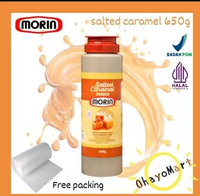 Morin Salted caramel sauce Tube / Morin saus karamel asin / Topping Minuman 650g