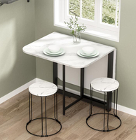 摺疊餐桌家用小戶型超薄簡易飯桌多功能廚房可伸縮長方形摺疊桌子