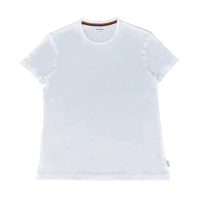【Paul Smith】PAUL SMITH黑字LOGO綿質圓領短袖T恤(男款x白)