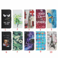 10Pcs/Lot Printed Pattern Flip Wallet Phone Case For Samsung Galaxy A21S M31 A51 A71 A41 A11 M11 A70E A01 TPU In inner Cover