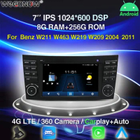 7862 8G+256G DSP Carplay Auto Android 12 IPS Car DVD Player GPS WIFI Bluetooth RDS Radio For Benz W211 W463 W219 W209 2004-2011