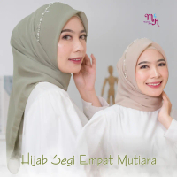 Hijab Segiempat Mutiara/Segiempat Pearly Mute/Jilbab Payet/Kerudungmutiara