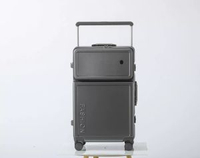 新款大容量前開口鋁框行李箱ABS+PC拉鍊登機箱20-28寸