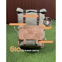 TAS RANSEL B GIO RUMAH WARNA Tas Ransel Lipat Gio Pria Wanita Praktis 15" ARMY