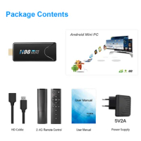 50pcs Smart Tv stick Android H98MINI 10 2G/16G 3D Video 4K 2.4G 5G Wifi BT Quad-Core TV Box Set top box TV receiver