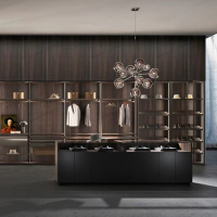 Customized cloakroom, overall wardrobe, glass door, modern open bedroom cabinet, customized furniture decoration