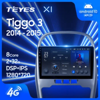 TEYES X1 For Chery Tiggo 3 2014 - 2015 Car Radio Multimedia Video Player Navigation GPS Android 10 No 2din 2 din DVD