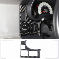 Soft Carbon Fiber Car Mirror Adjustment Switch Frame Decorate Cover Stickers for Toyota FJ Cruiser 2007-2021 Accessories