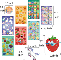 HORIECHALY Scratch And Sniff Stickers Smelly Stickers For Kids 68 Sheets 17 Scents 1000 Scented Stic