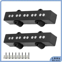 LOOK 5 String Bass Pickups For 5 String Jazz JB Style Bass Bridge Neck Pickups Ceramic Open Style Bass Pickup 2PCS