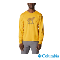 Columbia 哥倫比亞 男款 LOGO塗鴉長袖上衣-黃色 UAE38170YL/HF
