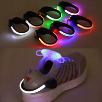 Shining Shoes Clip Colorful Light Night LED Clip on Shoe Safety Flashing Outdoor Sports Shoes Clip 1Pcs