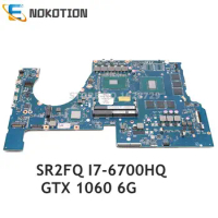 NOKOTION TPN-Q174 862261-601 862261-001 DAG38DMBCC0 For HP OMEN 17-W 17-W151NR Laptop motherboard SR2FQ I7-6700HQ CPU GTX1060 6G
