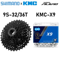 Shimano ALTUS CS HG200 9S MTB Cassette Mountain Bike K7 9 Speed 32T 36T Bicycle Freewheel 9V KMC Chain 116 Links Cycling Part