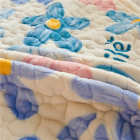 單人床墊 雙人床墊 床墊 牛奶絨床墊軟墊家用冬季珊瑚絨褥子薄墊子保暖法蘭絨加厚毯子床褥『ZW3862』