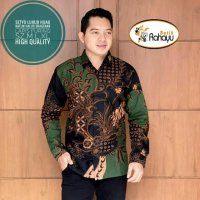 KEMEJA BATIK SETYA LUHUR HIJAU FULL FURING KATUN HALUS SRAGENAN