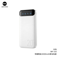 WEKOME WP-163W 明睿系列 20000MAH ECONOMIC POWER BANK 12W MAX 2XUSB WHITE