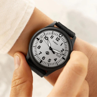 TIMEX 天美時 遠征系列  42毫米環保再生 輕量戶外手錶 (白x黑TXTW2W34700)