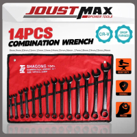 New Arrivals 14PCS Black CRV Combination Spanner Set Spanar Tool Set Combination Wrench Spanner 8-24