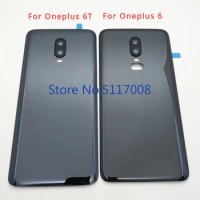 For Oneplus 6 Housing For Oneplus 6T One Plus Battery Back Cover Glass Door Rear Case With Lens Repair Replace