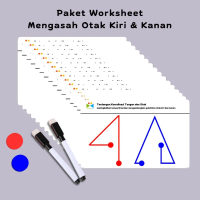 Paket Worksheet Mengasah Otak Anak Kiri Kanan / Worksheet Brain Gym / Mainan Edukasi Melatih Koordin