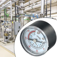 Air Compressor Pneumatic Hydraulic Fluid Pressure Gauge 0-12Bar 0-180PSI 1/8" NPT Thread Diameter Compressor Gauge Accessory
