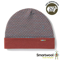 【速捷戶外】Smartwool  SW0SW956M10 Thermal 美麗諾羊毛反摺毛帽(胡桃棕點點)-中性, 保暖帽,/透氣/罩耳帽,滑雪,登山,賞雪,旅遊