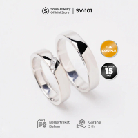 Sovia Jewelry - Cincin Couple Tunangan Silver Perak Desain SV 101