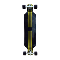 OEM Printing Outdoor 9 Ply Maple Deck Downhill Drop Down Longboard Skateboard with Four Wheel