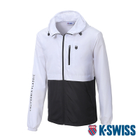 K-SWISS  UV Plus Jacket輕量抗UV防風外套-女-白/黑