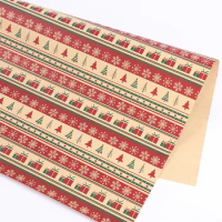 Custom Christmas Printed Wrapper Eco Friendly Waterproof Gift Wrapping Paper Roll For Packaging
