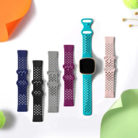 Breathable Sport Silicone Strap for Fitbit Versa 3 / Fitbit Sense Band Replacement Wristband for Fitbit Versa 3