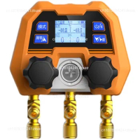 DMG-4B Digital Display Dual Gauge Valve Electronic Manifold Refrigeration Manifold Pressure Gauge Air Conditioner Fluoridation