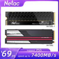 Netac SSD M.2 NVMe 4TB 2TB 1TB Hard Disk M2 2280 PCIe4.0x4 Heat Sink Internal Solid State Drive for Gaming PS5 Laptop Desktop