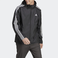 【adidas 愛迪達】外套 男款 運動外套 風衣外套 亞規 ESSENTIALS 黑 IB0381