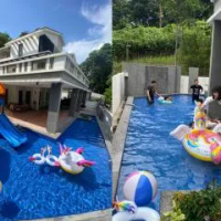 住宿 40PAX 7BR Villa with Kids Swimming pool, KTV, Pool Table n BBQ near SPICE Arena Penang 9800 SQFT 峇六拜