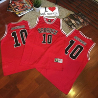 籃球服湘北10號櫻木花道籃球服籃球衣背運動服隊服定製訂做紅色