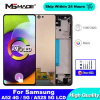 AMOLED For Samsung A52 4G LCD A525F Display Touch Screen Digitizer For Samsung A52 5G A526B Screen A52s 5G A528B Replace Parts
