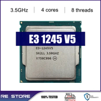 Used Xeon E3 1245 V5 1245V5 Processor 3.5GHz LGA 1155 8MB Quad Core CPU B75 Motherboard