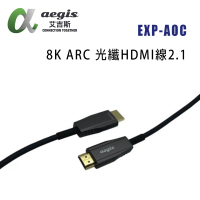 結帳再折⭐aegis艾吉斯 EXP-AOC 2.1版光纖HDMI線/支援AOC 8K光纖HDMI線/15M