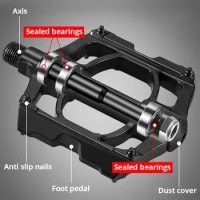 Folding Bike Pedals Aluminum Alloy 3 Bearing Widened Lightweight Mountain Bike Pedals Accessories For Foldable Bicycle MTB Road