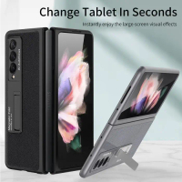 Case Samsung Galaxy Z Fold 3 5G 2021 Hardcase GKK ORIGINAL Leather Magnetic Kick Stand Casing