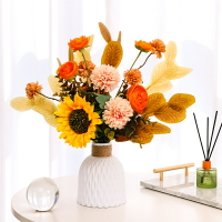 假花插花向日葵仿真花束擺設客廳桌面花藝裝飾品餐桌擺件高端輕奢