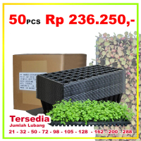 JIRIFARM - [Paket 50 Pcs] Tray Semai Lubang 21 32 50 72 105 128 162 200 288 - Tebal 1 mm Bahan PS PE