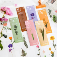 5 pcs/set Flower Leaves Series Bookmarks for Books PVC Book Mark Page Marker Kids Kawaii Stationery Student School Supplies